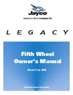 Jayco Legacy Fifth Wheel 2009 Owner'S Manual предпросмотр