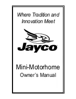 Предварительный просмотр 1 страницы Jayco Mini Motorhome Owner'S Manual