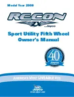 Предварительный просмотр 1 страницы Jayco Recon ZX 2008 Owner'S Manual