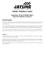 Preview for 1 page of JAYLINE Starfire Operating Tips