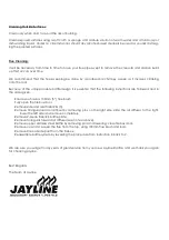 Предварительный просмотр 4 страницы JAYLINE Starfire Operating Tips