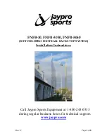 Jaypro Sports FNFB-30 Installation Instructions Manual предпросмотр