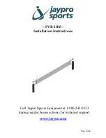 Preview for 1 page of Jaypro Sports PVB-1300 Installation Instructions Manual