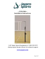 Jaypro Sports PVB-5500 Installation Instructions Manual предпросмотр