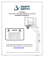 Jaypro Sports TSP-200 Installation Instructions Manual preview