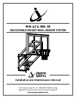 Jaypro Sports WM-65 Installation And Maintenance Manual preview