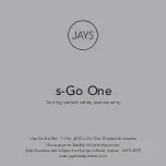 Preview for 19 page of Jays s-Go One User Manual