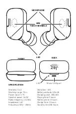 Preview for 2 page of Jaz audio TEJZEARFREETWSBTK User Manual