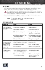 Preview for 13 page of JB INDUSTRIES F6-DP Operating Instructions Manual