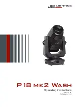 JB-Lighting P18 MK2 Wash HP Operating Instructions Manual preview