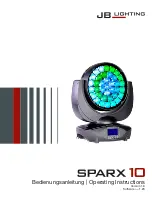 JB-Lighting SPARX 10 Operating Instructions Manual preview