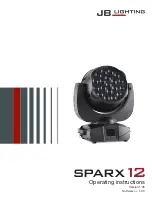 JB-Lighting SPARX 12 Operating Instructions Manual preview