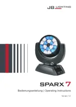 JB-Lighting SPARX 7 Operating Instructions Manual предпросмотр