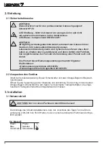 Предварительный просмотр 4 страницы JB-Lighting SPARX 7 Operating Instructions Manual