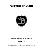 JB-Lighting Varycolor 2000 User Manual предпросмотр