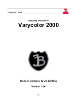 Предварительный просмотр 27 страницы JB-Lighting Varycolor 2000 User Manual