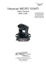 Предварительный просмотр 1 страницы JB-Lighting Varycolor MICRO 150HTI Short Manual