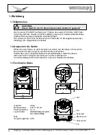 Предварительный просмотр 4 страницы JB-Lighting Varycolor P3 250 HTI Manual