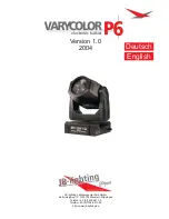 JB-Lighting Varycolor P6 575HMI Manual предпросмотр