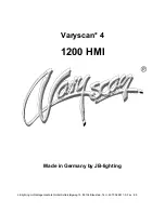 Предварительный просмотр 1 страницы JB-Lighting Varyscan 4 1200 HMI Operating Instructions Manual