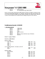 Предварительный просмотр 21 страницы JB-Lighting Varyscan 4 1200 HMI Operating Instructions Manual