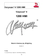 Предварительный просмотр 38 страницы JB-Lighting Varyscan 4 1200 HMI Operating Instructions Manual