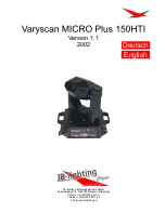 JB-Lighting VaryScan MICRO Plus 150HTI Manual предпросмотр