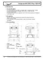 Предварительный просмотр 12 страницы JB-Lighting VaryScan MICRO Plus 150HTI Manual