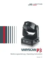 JB-Lighting Varyscan P3 Operating Instructions Manual preview