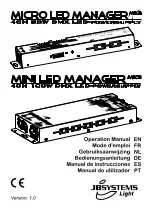 JB Systems Light MICRO LED MANAGER Mk2 Operation Manual предпросмотр