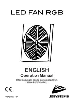 JB Systems LED FAN RGB Operation Manual предпросмотр