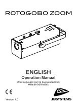 JB Systems ROTOGOBO ZOOM Operation Manual предпросмотр