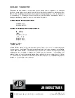 Preview for 8 page of JB DV-40S Operating Manual