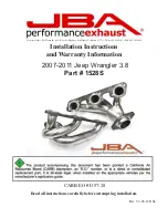 Preview for 1 page of JBA 1528S Installation Instructions And Warranty Information