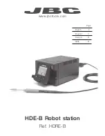 Предварительный просмотр 1 страницы jbc HDE-1B Manual