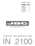 Предварительный просмотр 1 страницы jbc IN 2100 Instruction Manual