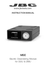 Предварительный просмотр 1 страницы jbc MSE-A Instruction Manual