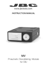 Preview for 1 page of jbc MV Instruction Manual