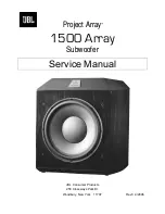 JBL 1500 ARRAY Service Manual предпросмотр