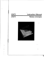 Preview for 1 page of JBL 250TI Instruction Manual