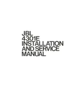 Предварительный просмотр 1 страницы JBL 4301E Installation And Service Manual