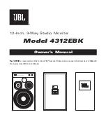 Preview for 1 page of JBL 4312EBK Owner'S Manual