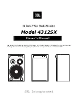 JBL 4312SX Owner'S Manual preview