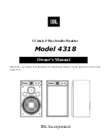 JBL 4318 Owner'S Manual preview