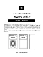 Preview for 1 page of JBL 4338 Owner'S Manual