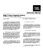 Preview for 1 page of JBL 4671 Instruction Manual