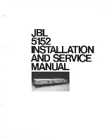 Preview for 1 page of JBL 5152 Installation And Service Manual