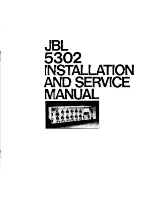JBL 5302 Installation And Service Manual preview