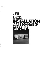 JBL 6233 Installation And Service Manual preview