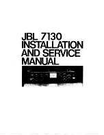 JBL 7130 Installation And Service Manual preview